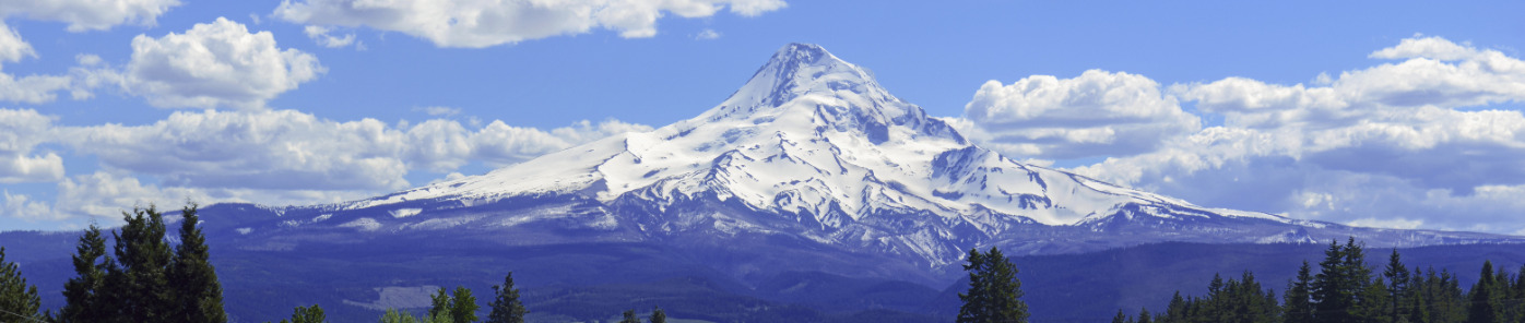 View of Mt. Hood from the road driving from Hood River